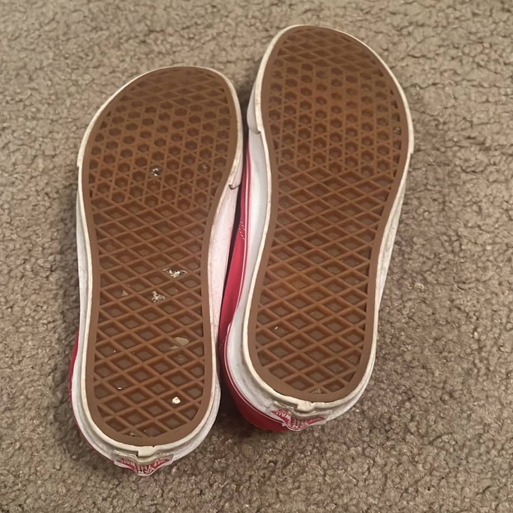 Red Low Top Vans - image 4